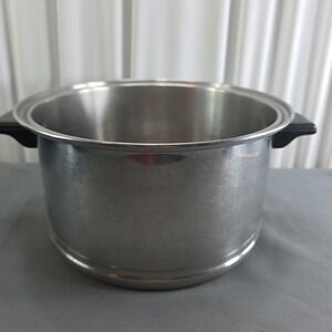 Lifetime‎ Vintage Stainless Steel Stockpot Double Handle No Lid Large 6qt